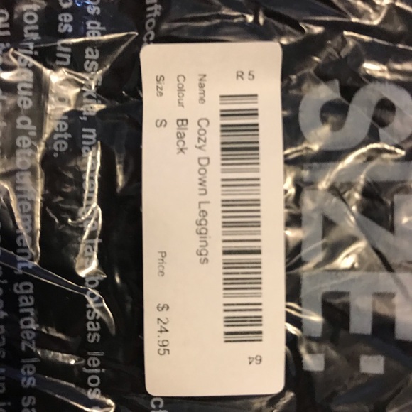 SOLD Cozy Down Leggings- black - Picture 3 of 5